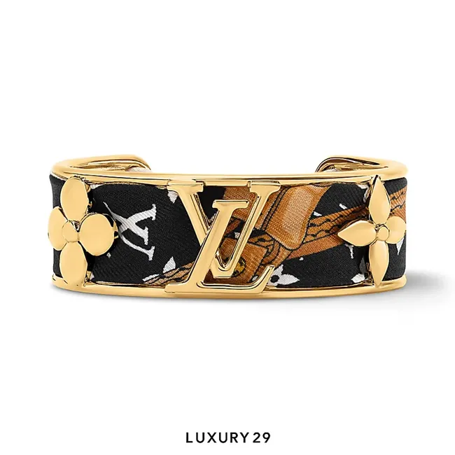 Louis Vuitton LV Initiales Silk Bracelet Black