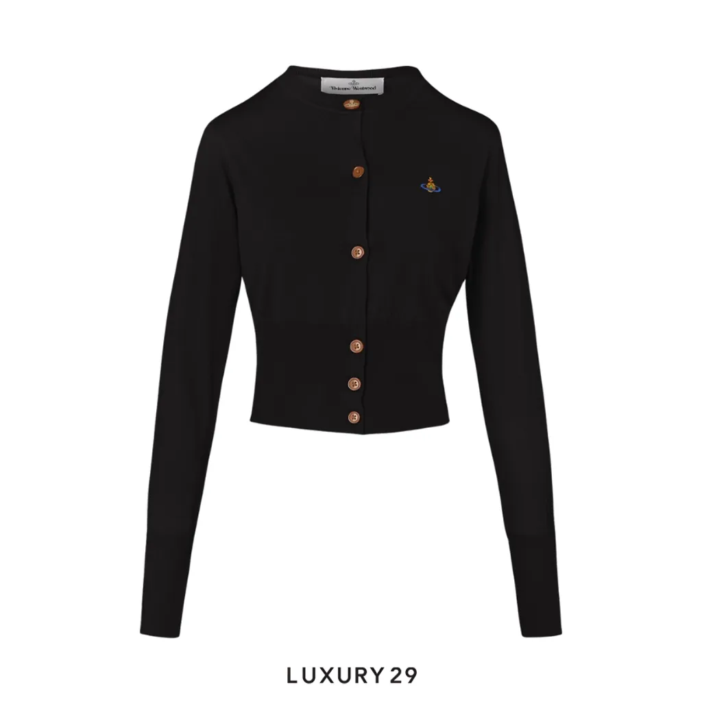 Vivienne westwood Bea Cropped Cardigan Black(XS, Black)