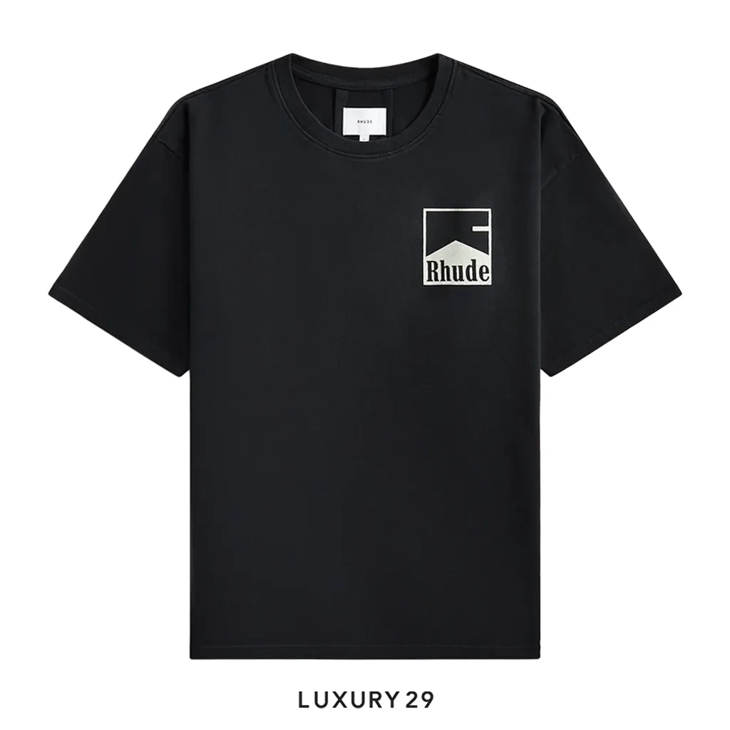 RHUDE Chevron Tee Vintage Black(M, Black)