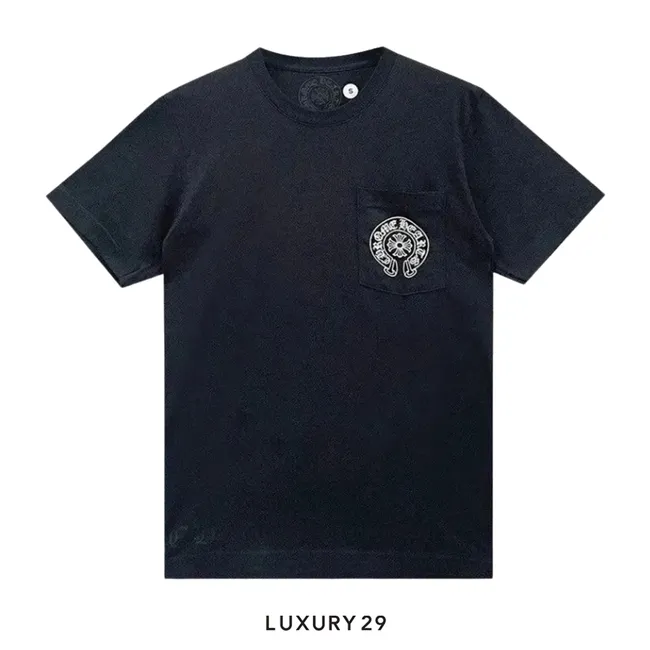Chrome Hearts Las Vegas HorseShoe Logo Pocket T-Shirt Black