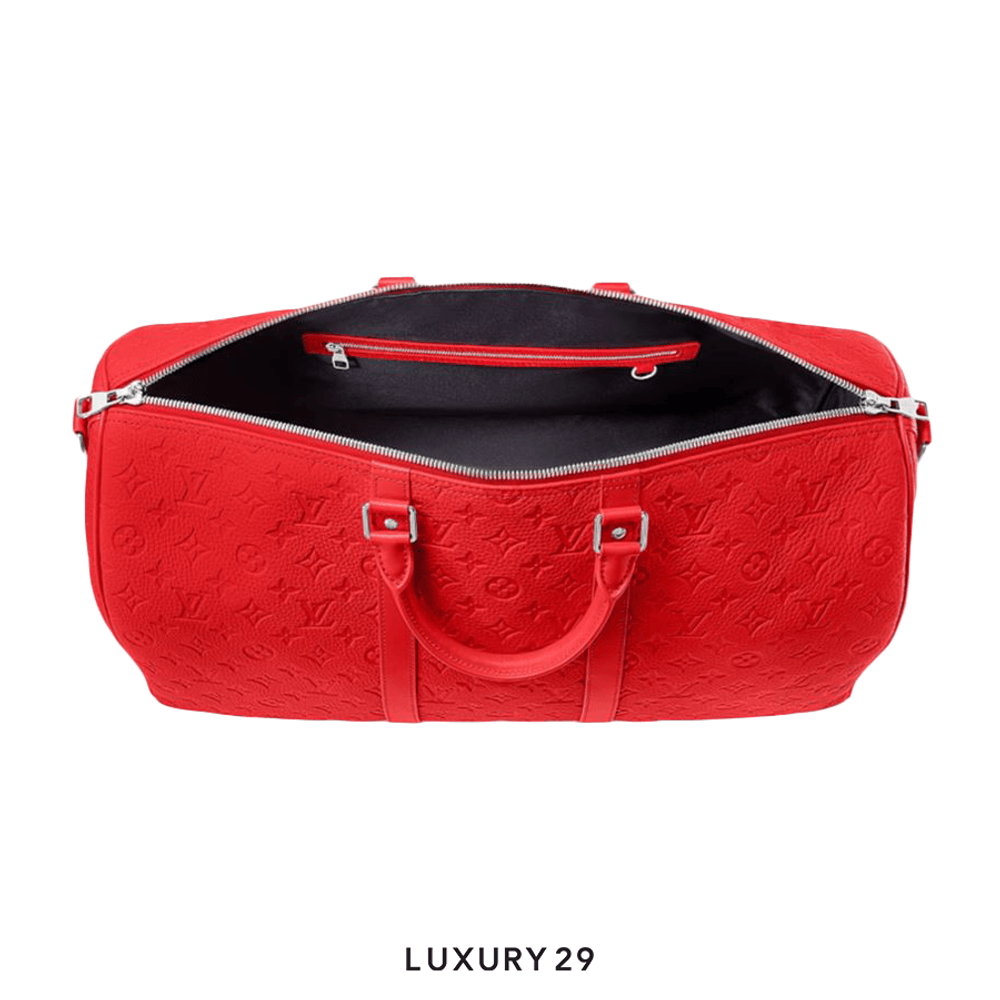Louis Vuitton LV Keepall Bandouliere 50 Bag Red(Medium, Red)