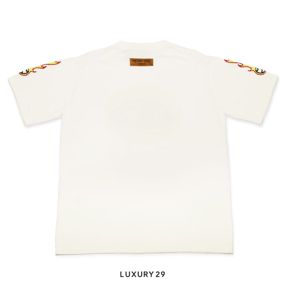 Louis Vuitton LV Graphic Short-Sleeved Crewneck(L, White)