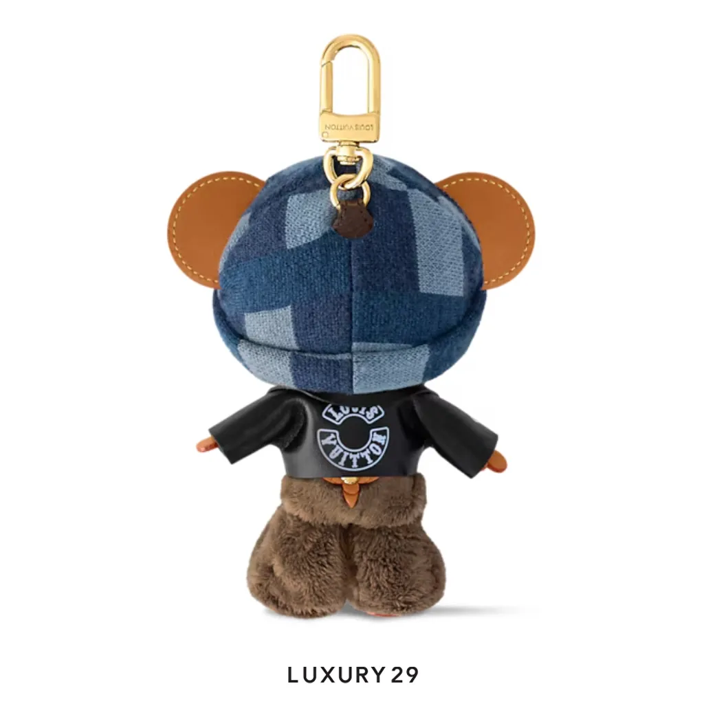LOUIS VUITTON LV Louis Bear  Gold hardware and silver Black(Small, Brown)
