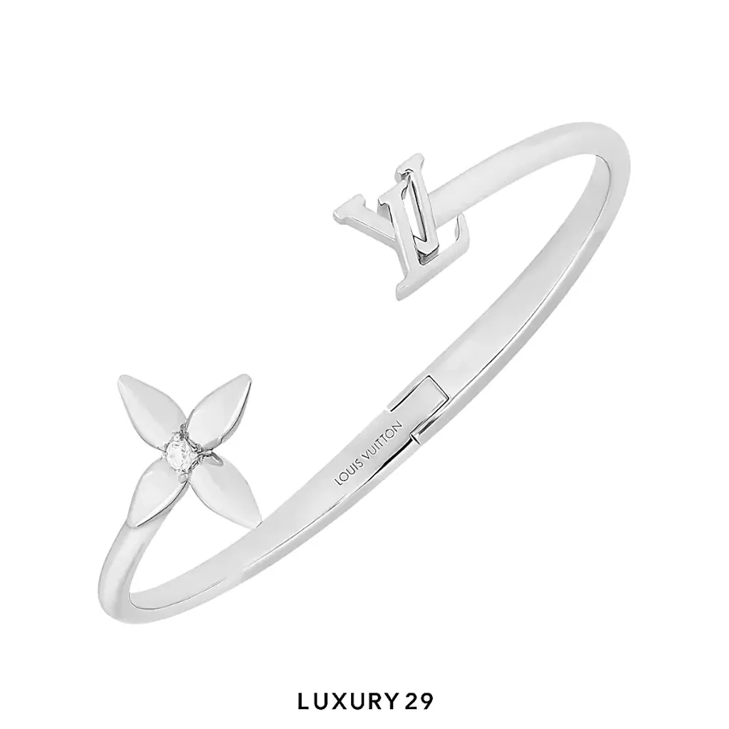 Louis Vuitton LV Louisette Signature Bracelet Silver(Medium, Silver)