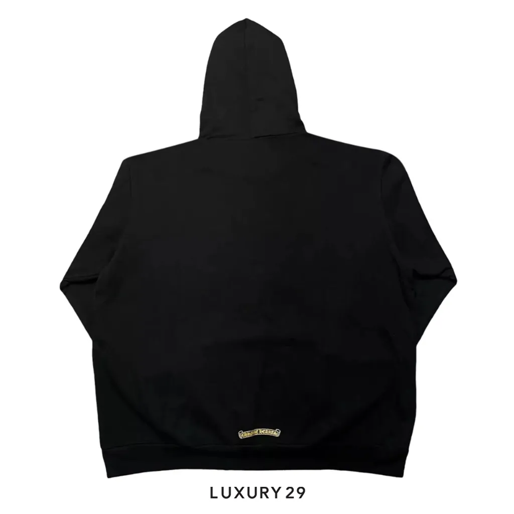 Chrome Hearts 1988 Hoodie Gold Glitter Black/Gold(XL, Black)