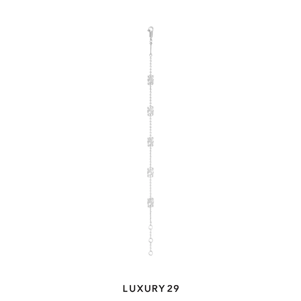 Celine Triomphe Mini Triomphe Bracelet Silver(Free Size, Silver)