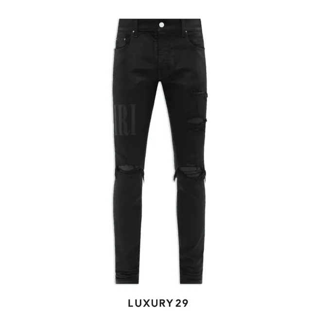 Amiri WAX LOGO JEAN BLACK