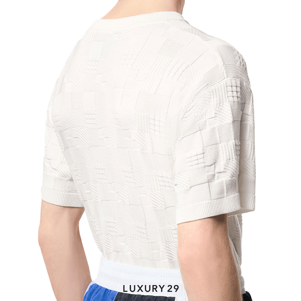 Louis Vuitton LV Damier Jacquard Short-Sleeved Cotton