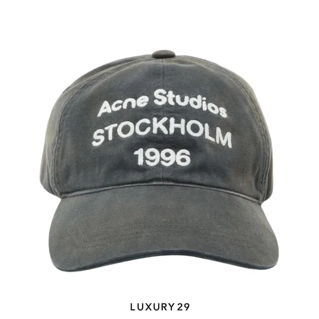 Acne Studios Logo cap Faded black