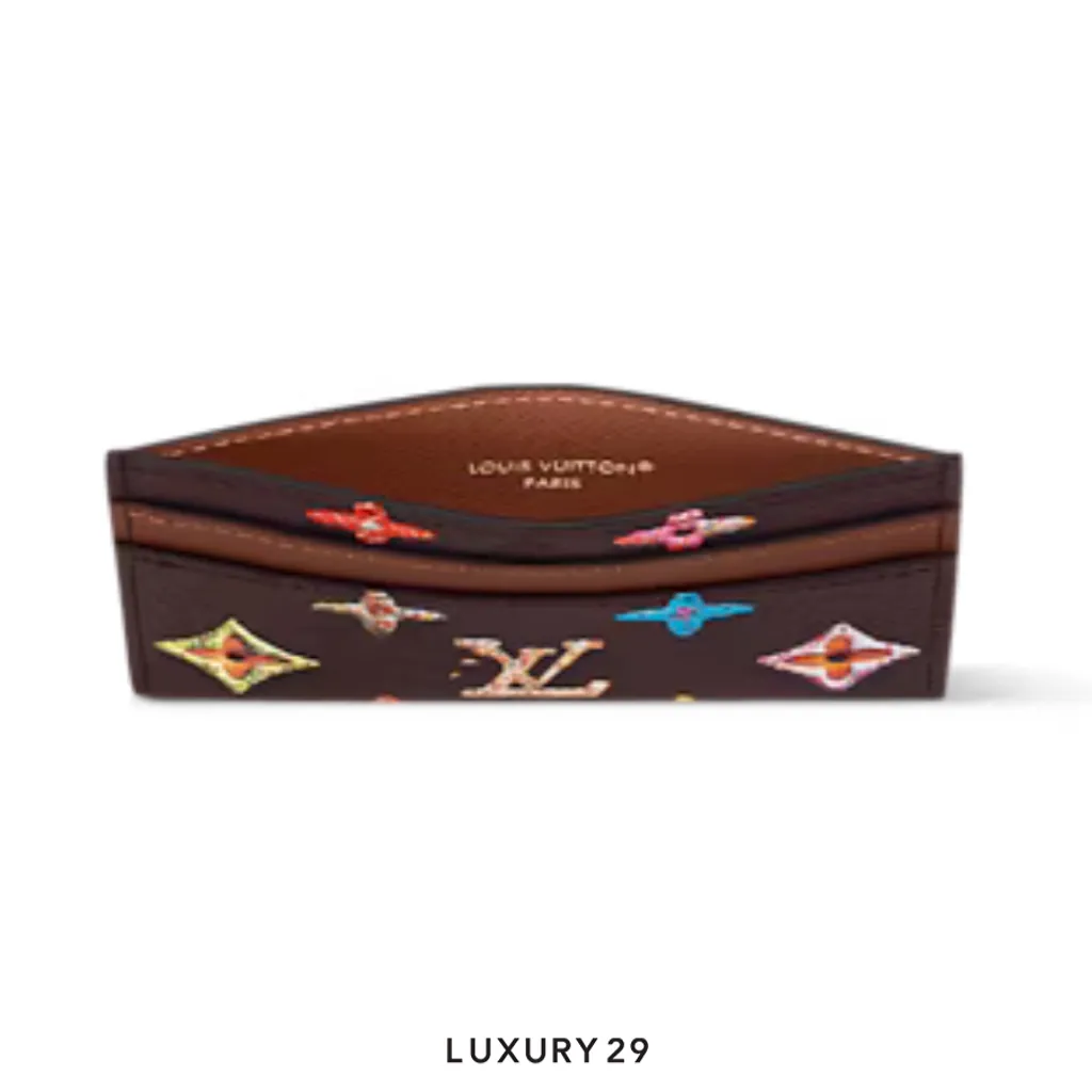 Louis Vuitton LV Double Card Holder Chocolate brown(Small, Brown)