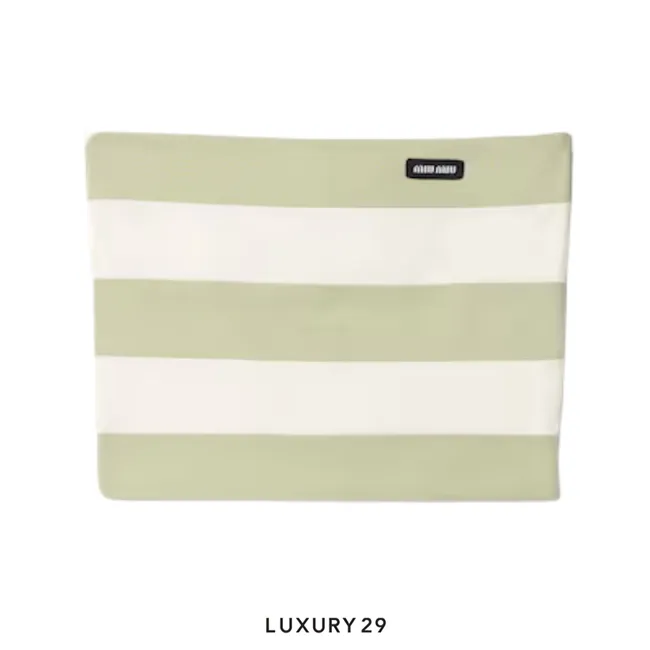 MIU MIU Striped jersey top Pale Rose/Agave