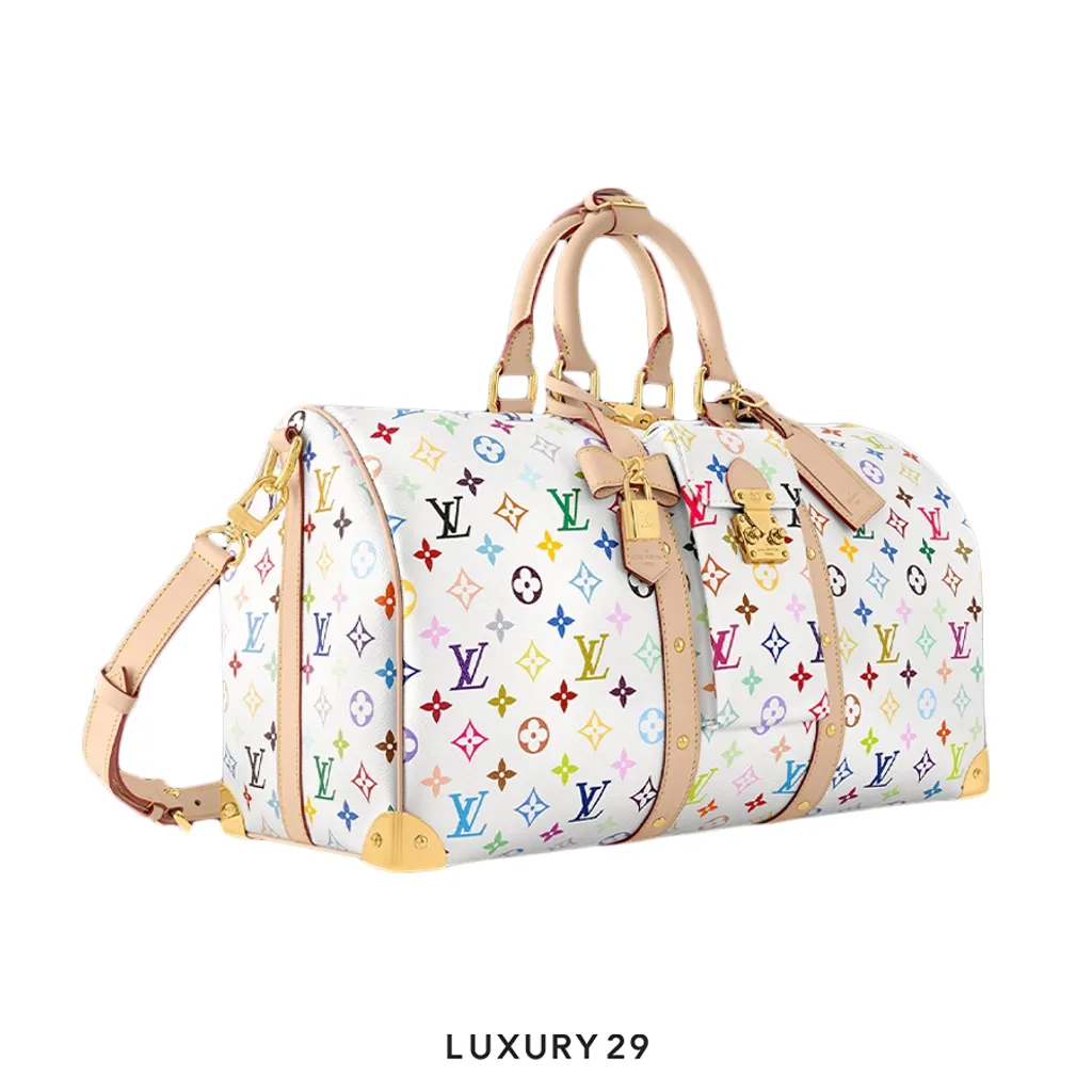 Louis Vuitton LV x TM Keepall Bandouliere 45 White(Small, White)