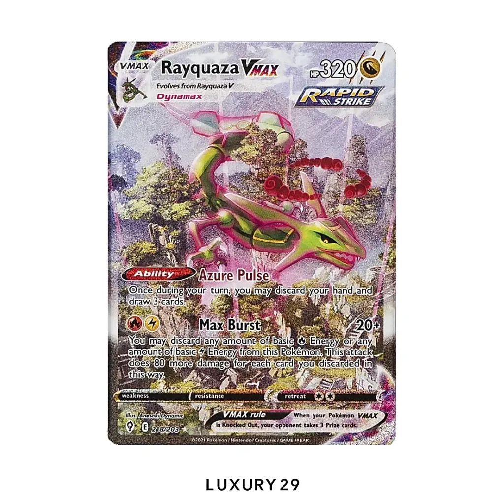 Pokemon TGC Fa/Rayquaza VMAX Evolving Skies-Secret #218 (EN) (PSA10)(Small, Multicolour)