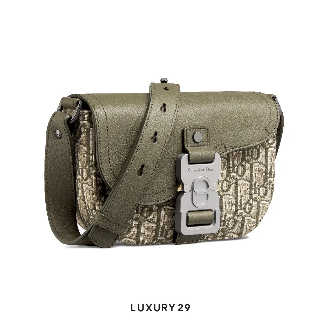 Dior Mini Saddle Messenger Bag with Flap Vert(Mini, Green)