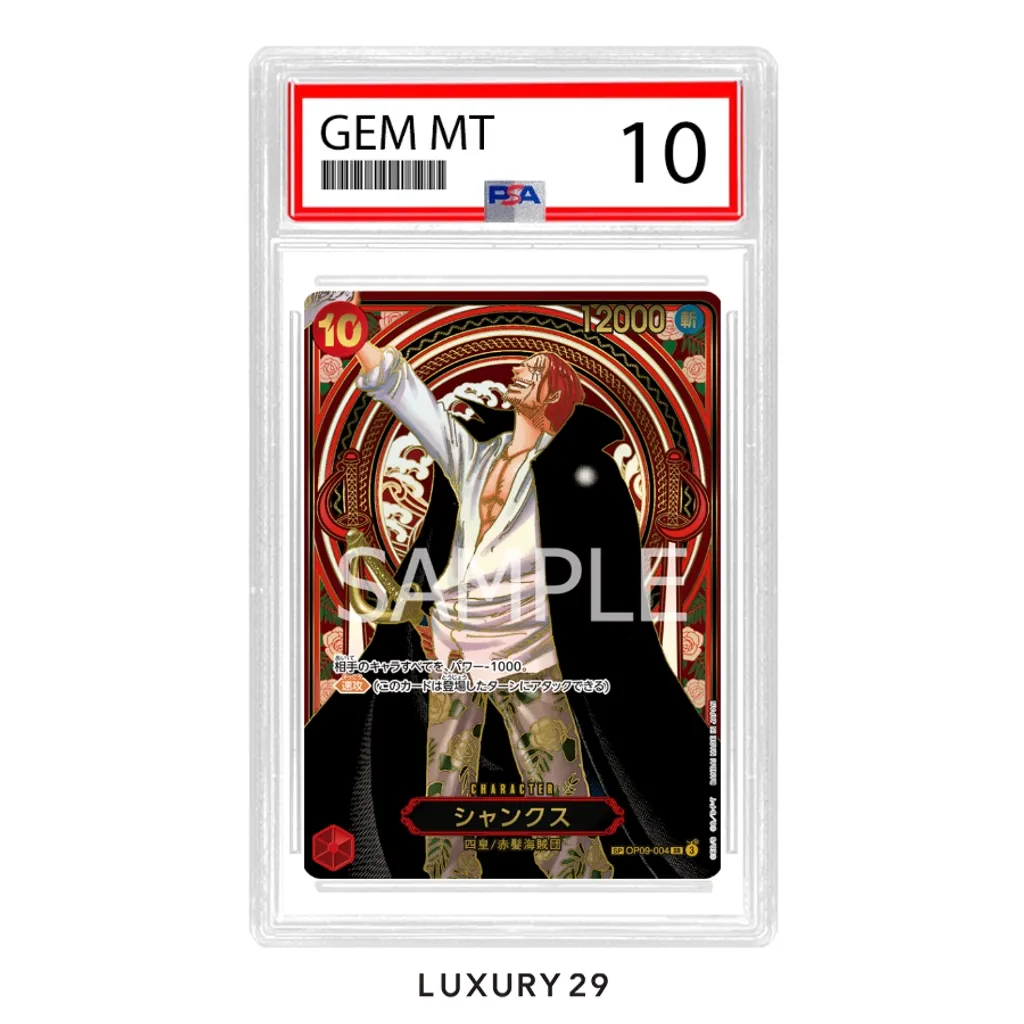 One Piece Shanks 3rd Aniversary Gold SP OP09-004 SR PSA10 (JP)(Small, Multicolour)