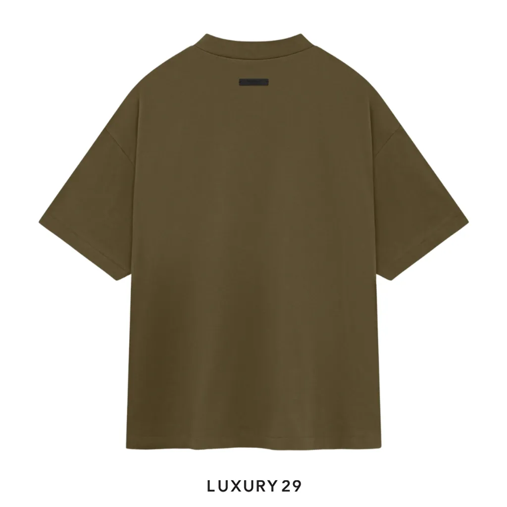 Fear of God Essentials Jersey Crewneck Tee Olive(S, Green)