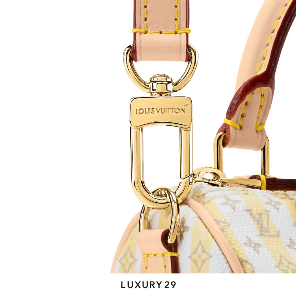 Louis Vuitton LV Nano Speedy Bag Banana Yellow with LV Stamp Monogram Canvas(Mini, Yellow)