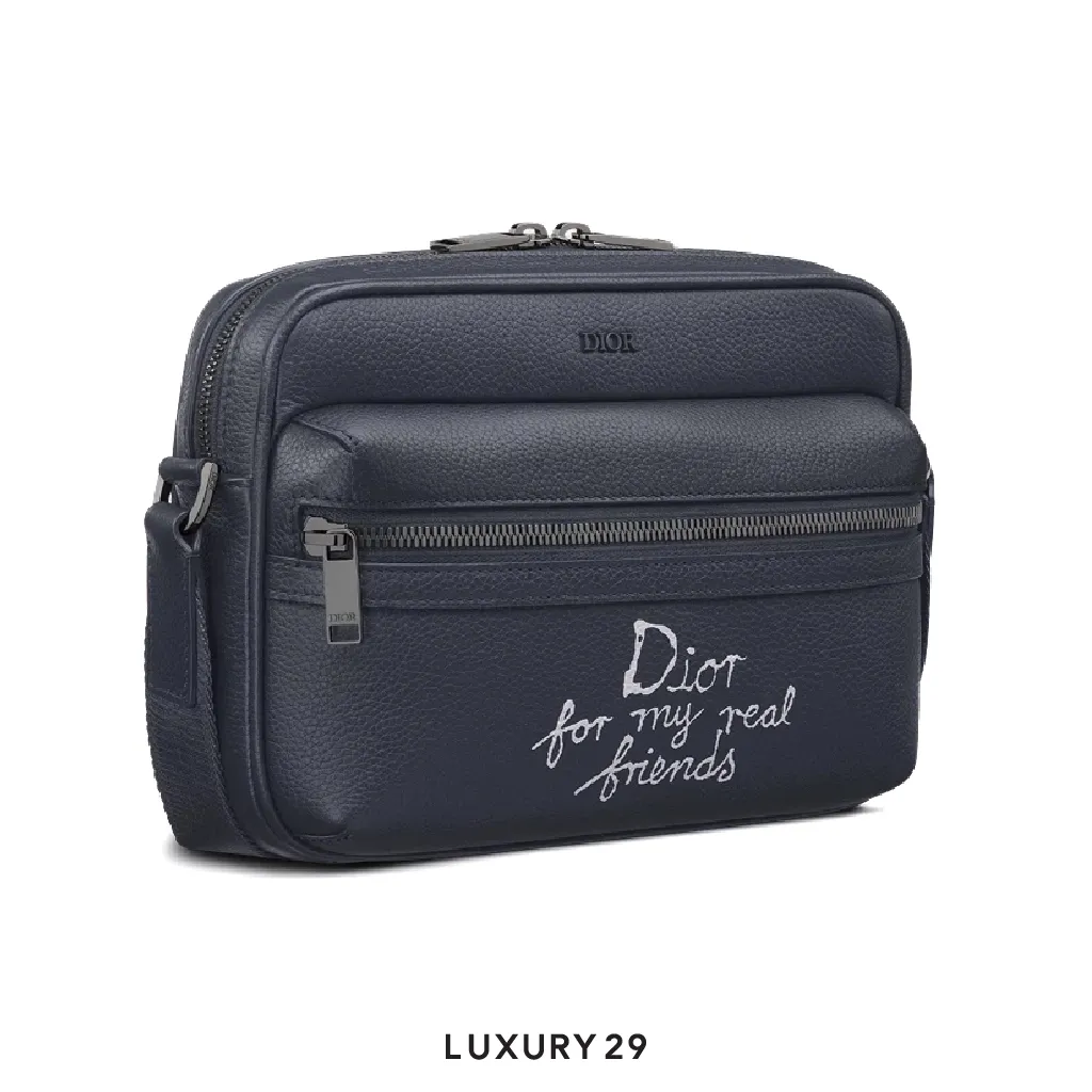大人気♪【DIOR】DIOR AND HYLTON NEL Rider 2.0 ベルトバッグ Dior x Hylton Nel Rider 2.0 Zipped Messenger Bag Grained