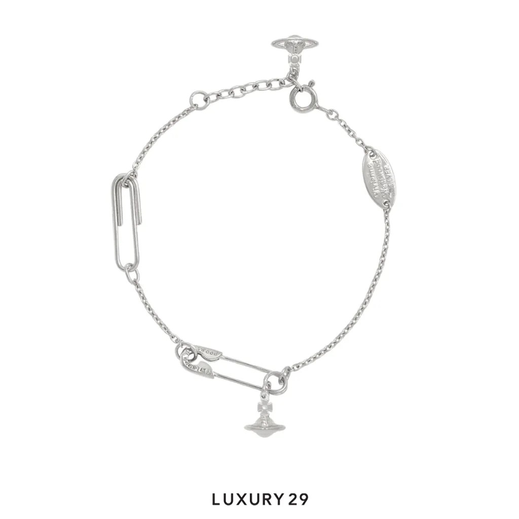 Vivienne westwood SAFETYPIN Bracelet SS25 SI U (SET7)(Free Size, Silver)