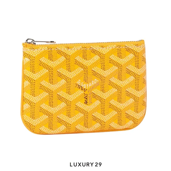 Goyard Senat Nano Key Pouch Yellow