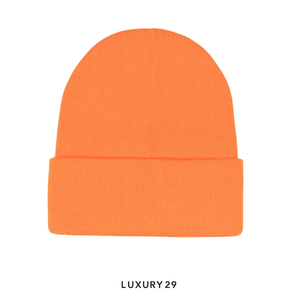 STUSSY CUFF BEANIE VARSITY S ORANGE(Free Size, Orange)