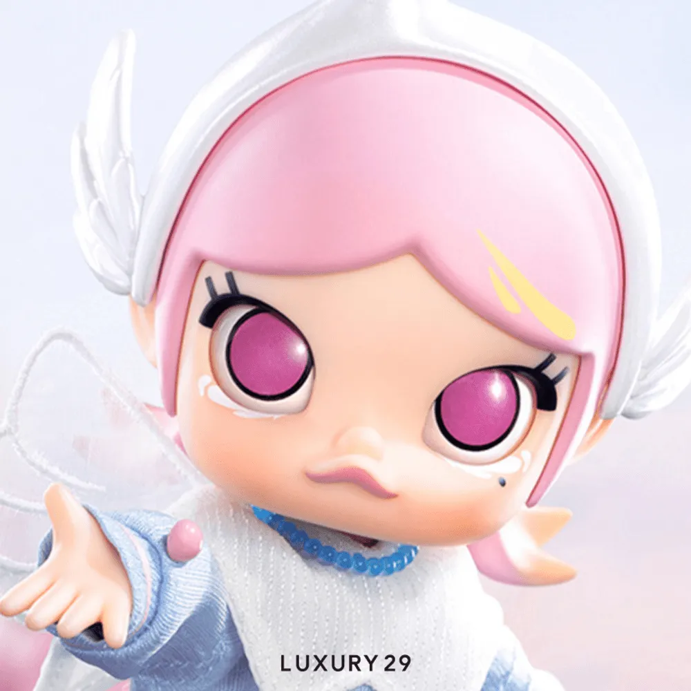 POP MART MOLLY Metamorphose into Swan Action Figure(Medium, Blue)