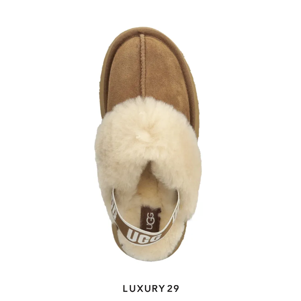 UGG Suede slippers W FUNKETTE(37, Brown)