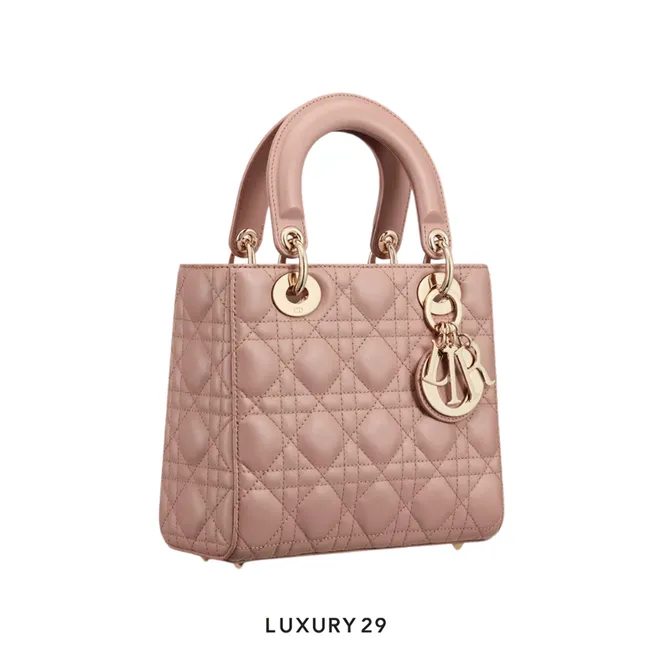 Dior Small Lady Dior My ABCDior Bag Cannage blush pink