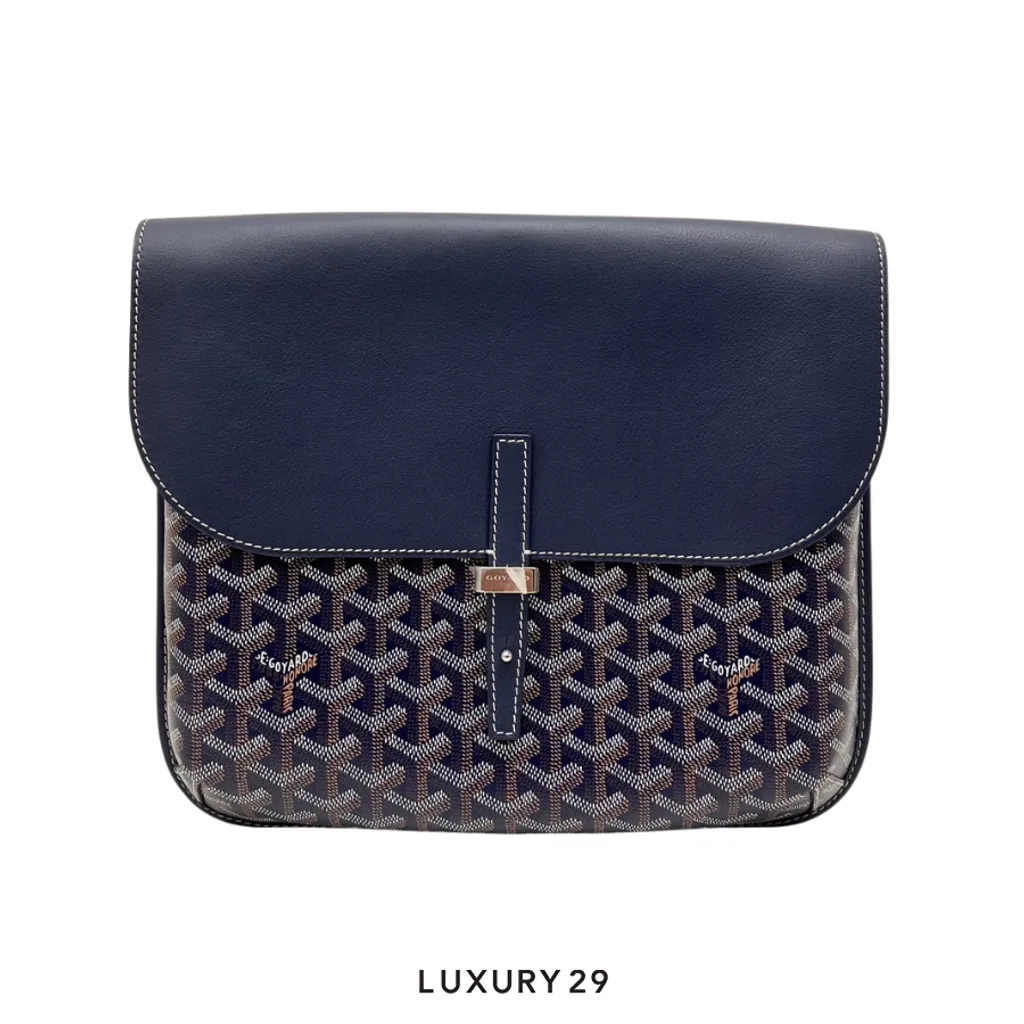 Goyard Coursier Messenger Bag Navy Blue(Small, Blue)