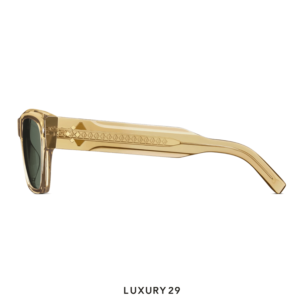 Dior CD Diamond S2I Translucent Yellow Rectangular Sunglasses(Free Size, Yellow)