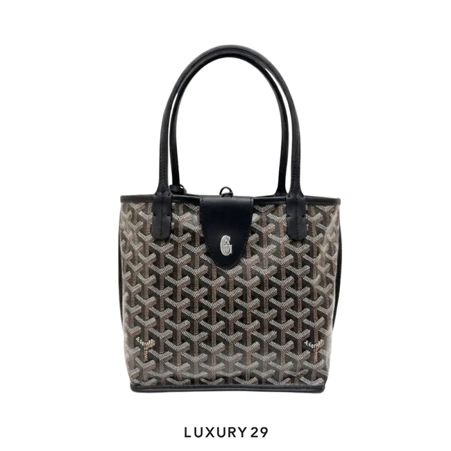 Goyard Anjou Mini Bag with Croc Universal Black