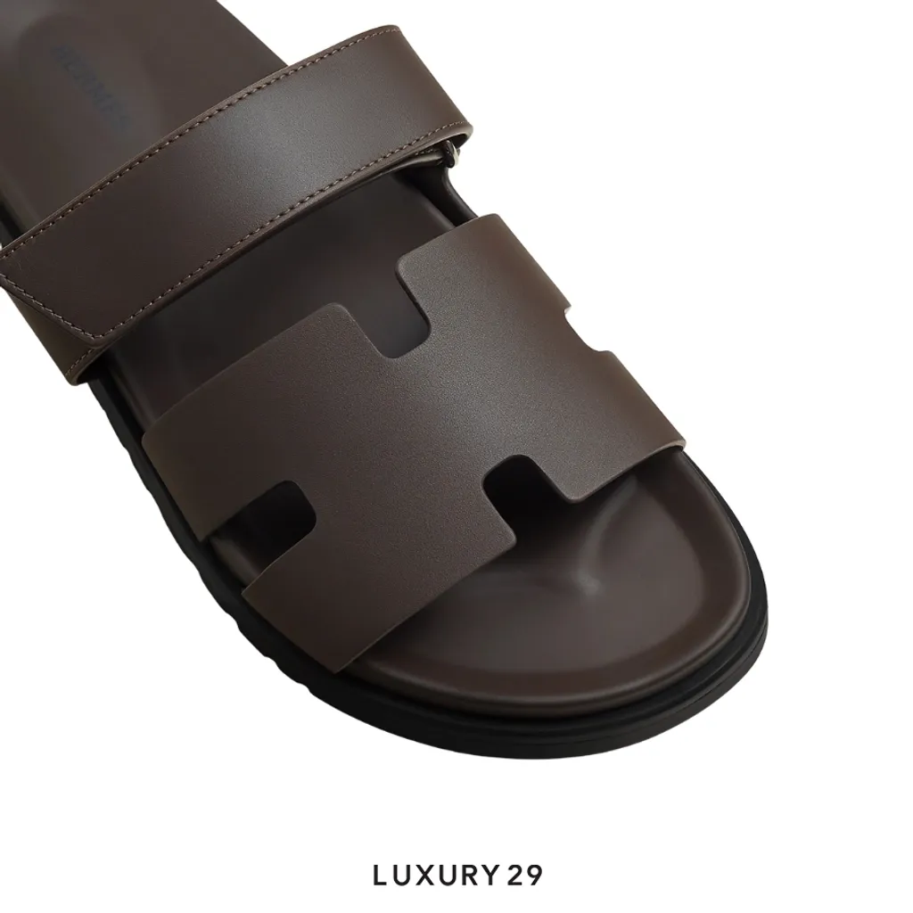 Hermes Sandle homme Crypre Veau Ecorce(44, Brown)