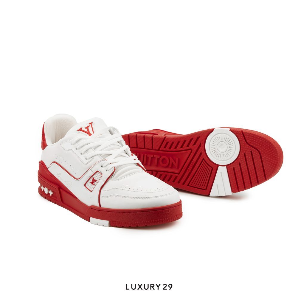 Louis Vuitton LV Trainer Sneaker Red(M)(42, Red)