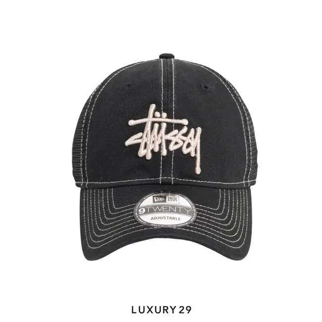 STUSSY 9TWENTY WASHED BASIC TRUCKER BLACK