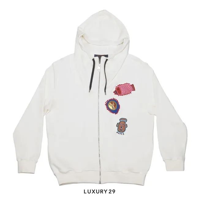 Louis Vuitton LV x YK Faces Patches Zip-Up Hoodie