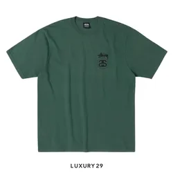 STUSSY WAVE OVAL TEE PIGMENT DYED BLACK