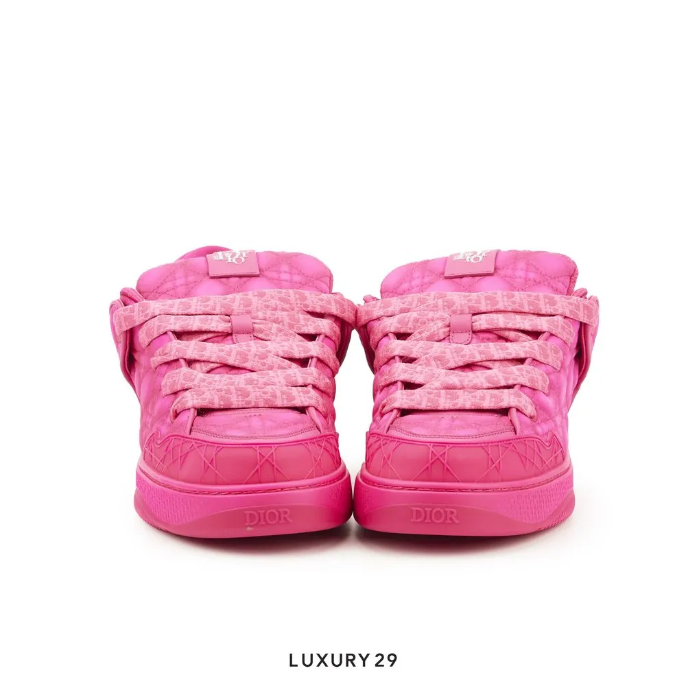 Dior B9S Skater ERL Fuchsia Kumo Cannage Satin(38, Pink)