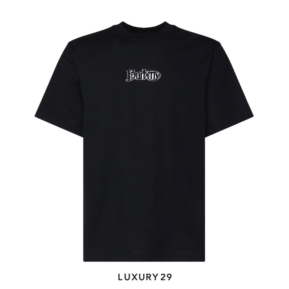 Burberry Logo Cotton T-shirt Black(M, Black)