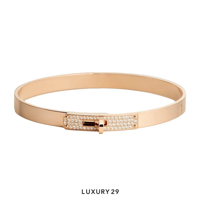Hermes Kelly bracelet, small model Rose gold