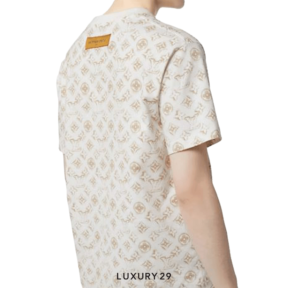 LV Monogram Cotton T-Shirt(M, Gold)
