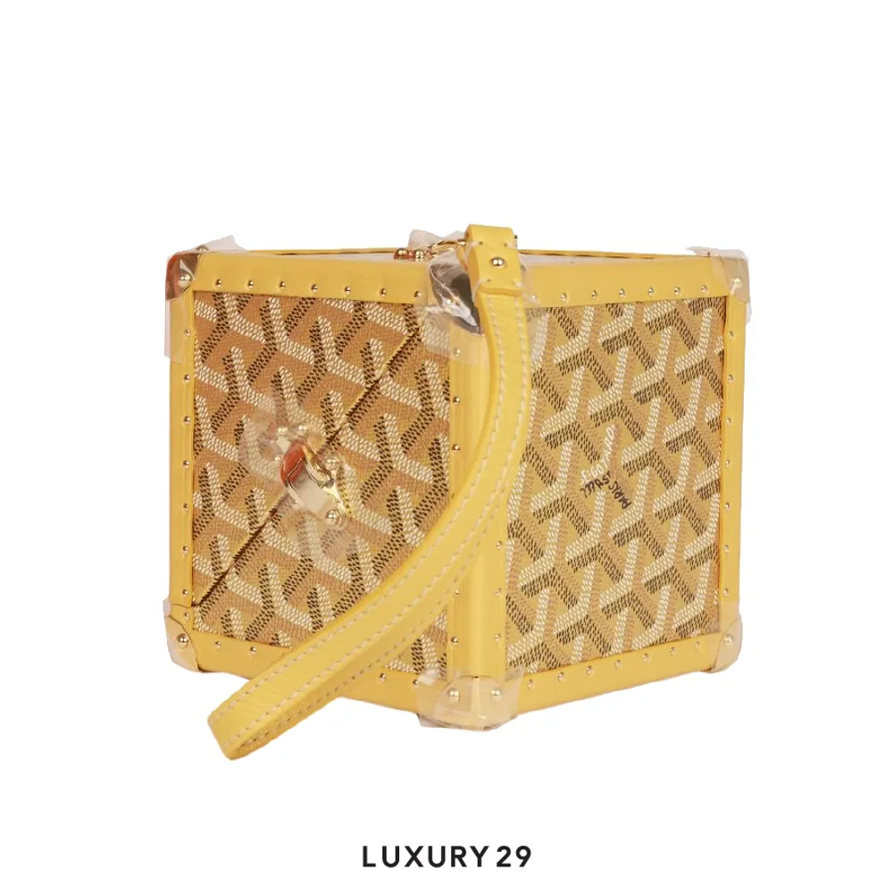 Goyard De Trunk Bag Gold(Small, Gold)