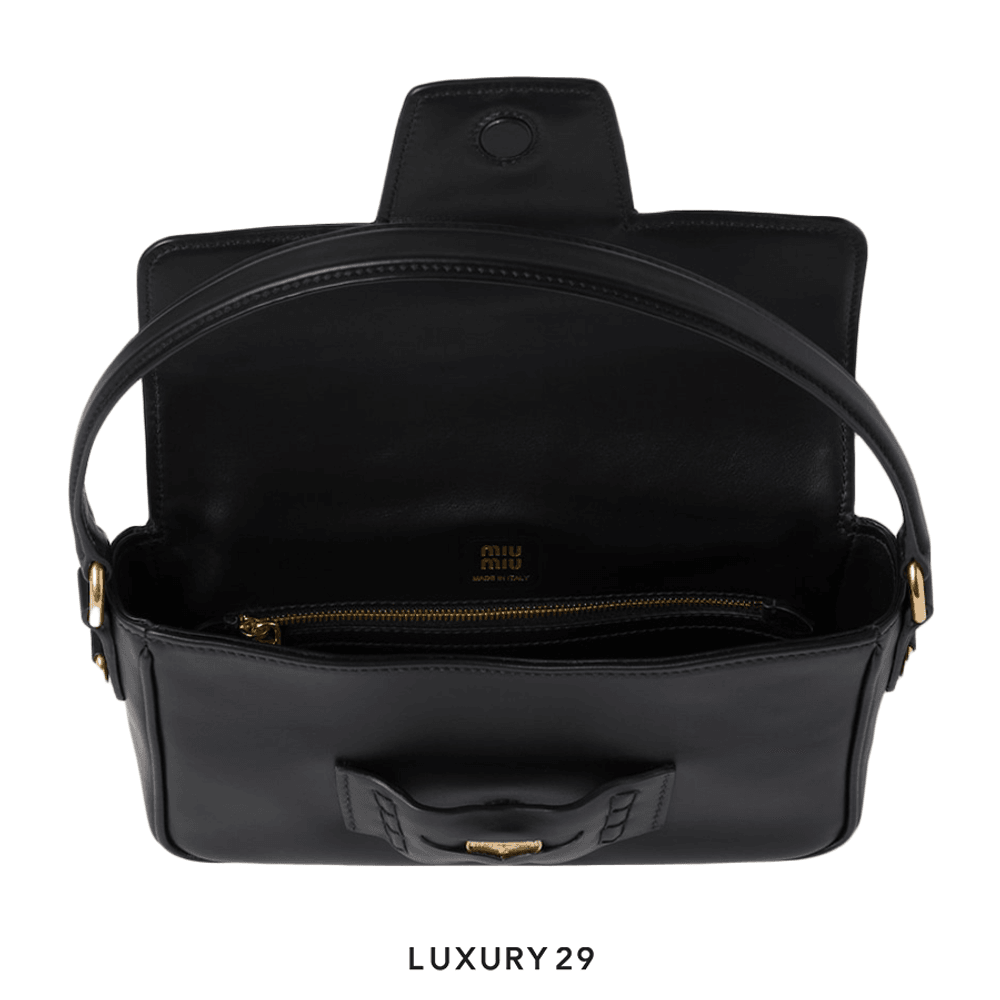 Miu Miu Penny Leather Bag Black