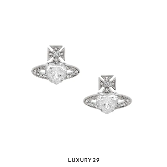Vivienne westwood Ariella Earrings platinum white cz crystal