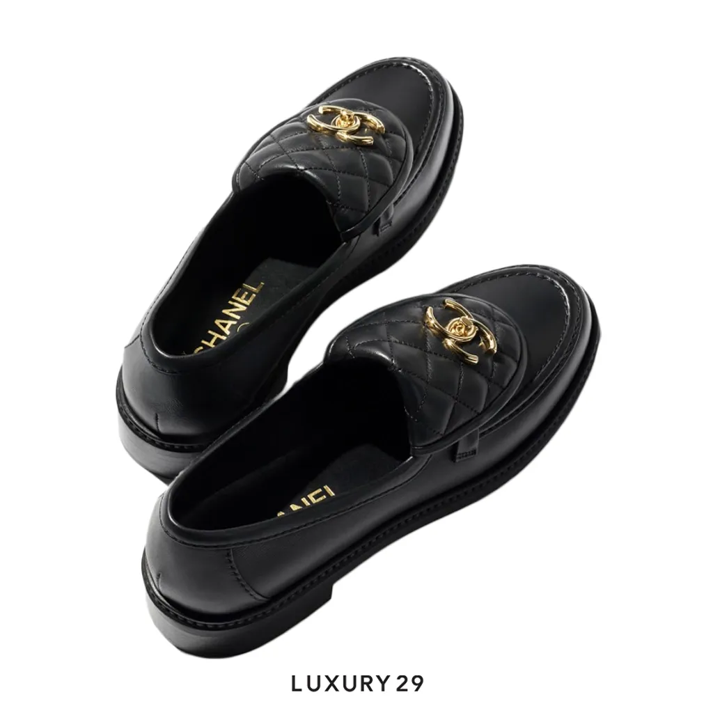 Chanel Moccasins Black