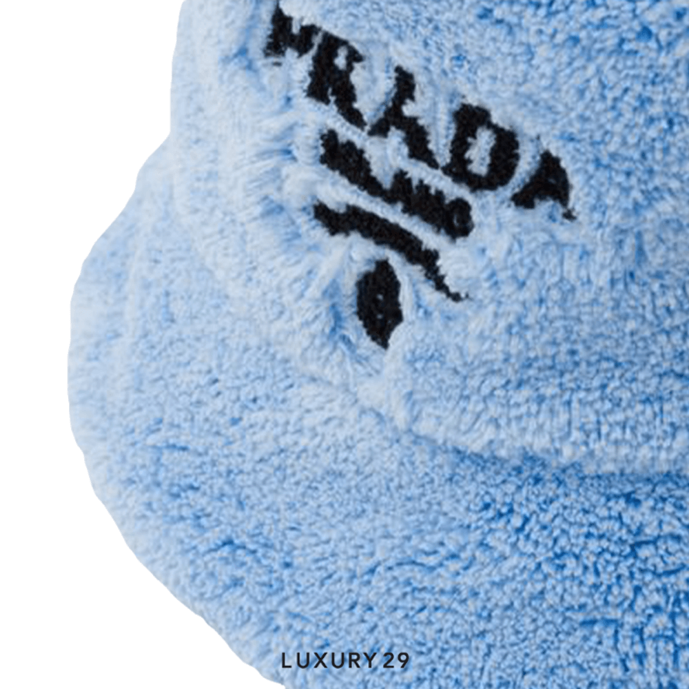 PRADA Terrycloth bucket hat(Free Size, Blue)