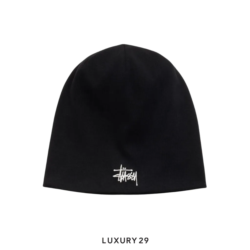 STUSSY JERSEY SKULLCAP BLACK(Free Size, Black)