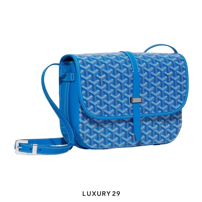 Goyard Belvedere MM Bag Sky Blue