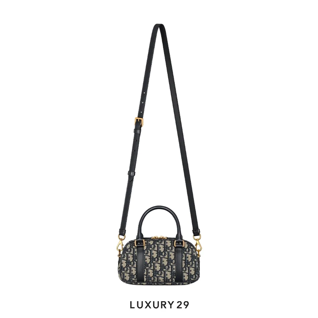 Dior D-Vibe East-West Nano Bag Blue Dior Oblique Jacquard(Mini, Blue)