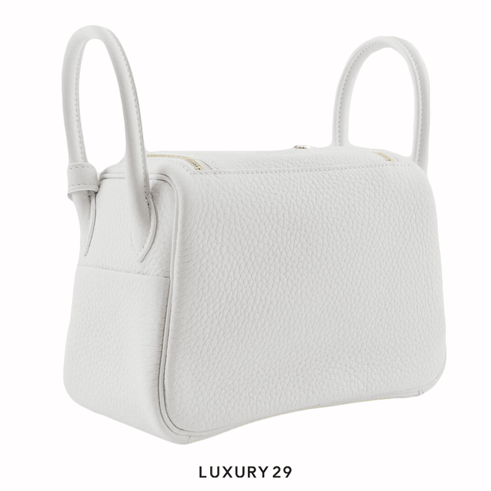 Hermes Mini Lindy White Swift Gold Hardware(Mini, White)
