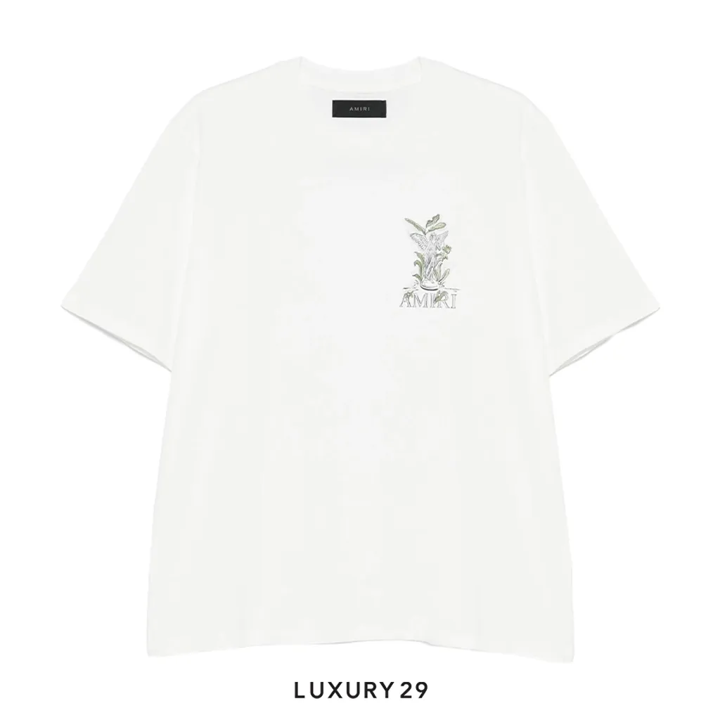 Amiri Garden-print T-shirt White(XL, White)